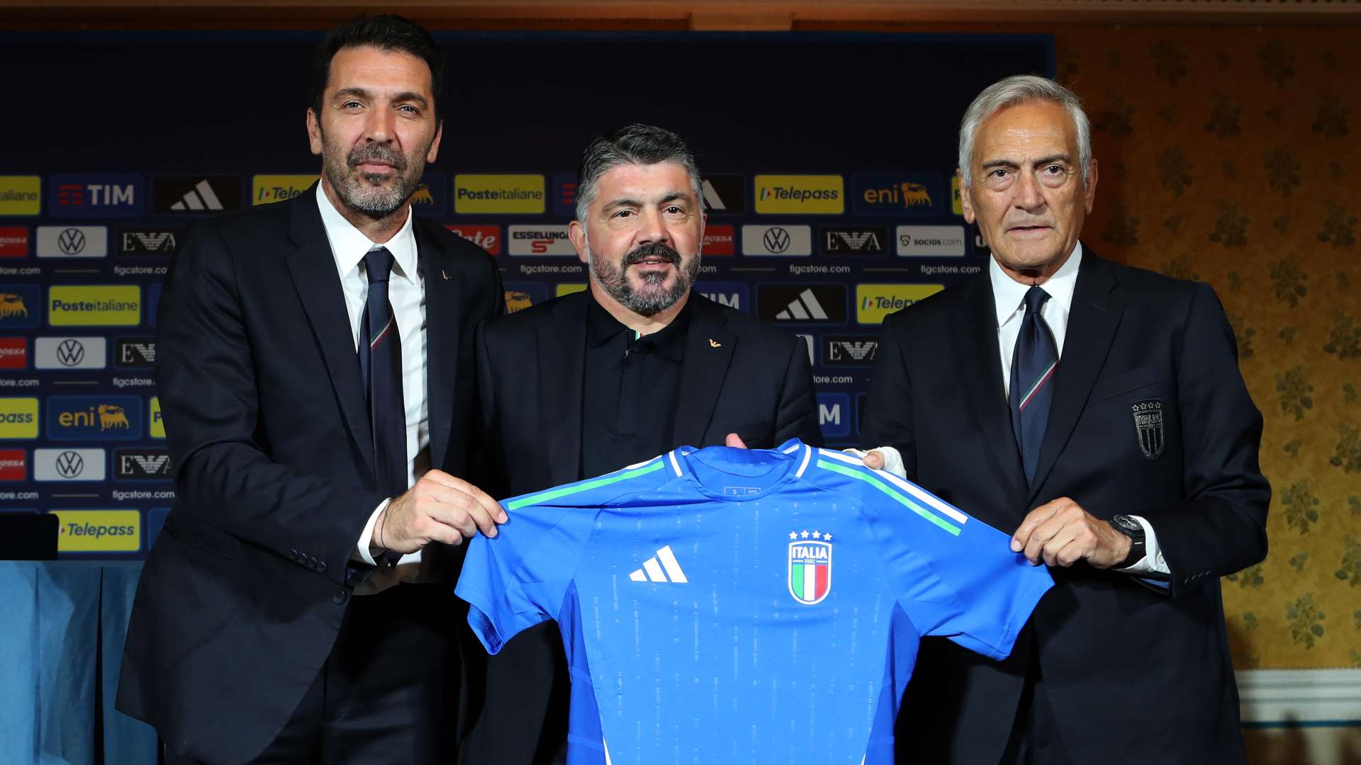 Nazionale Buffon Gattuso Gravina