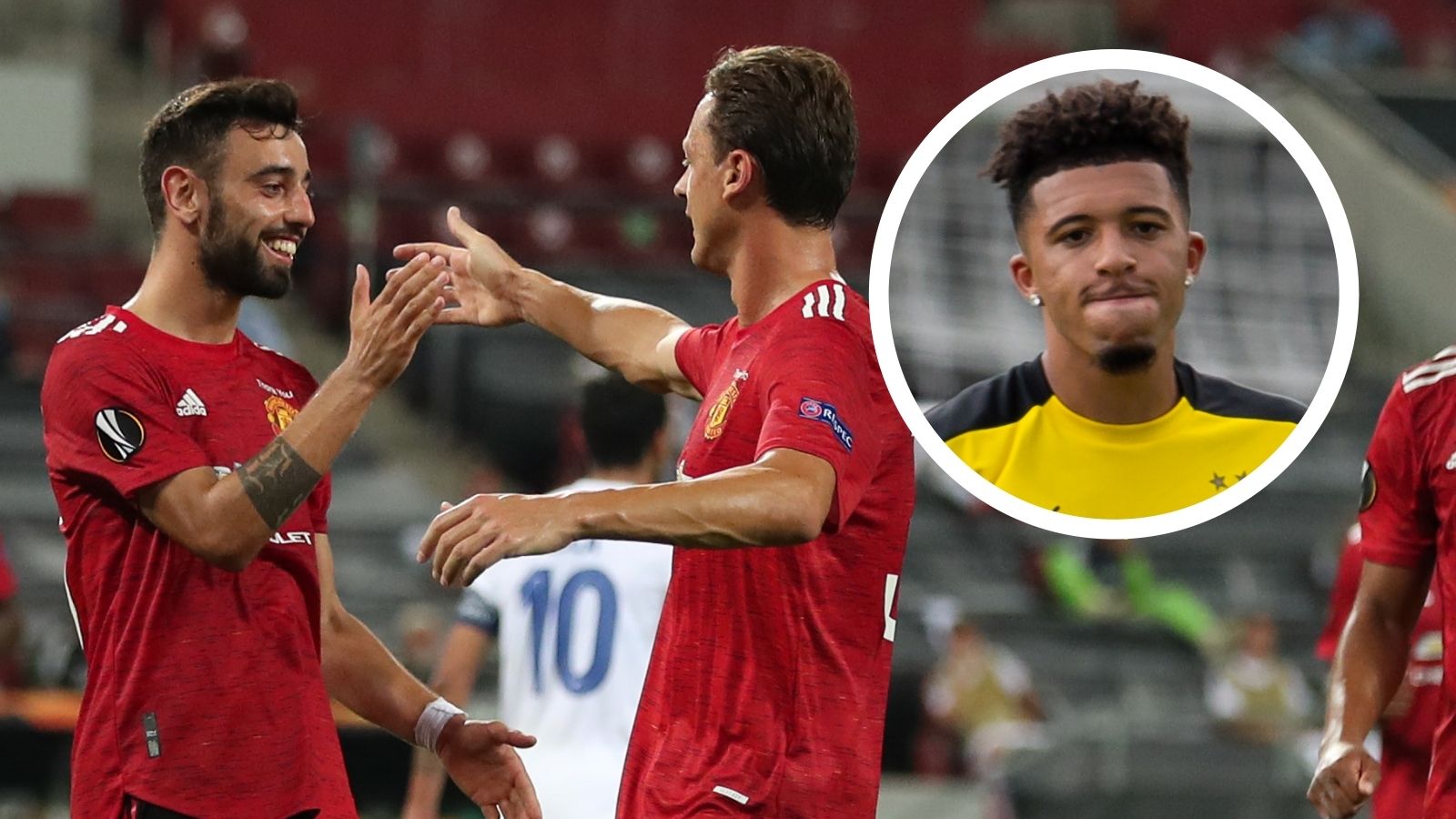 Bruno Fernandes Jadon Sancho Manchester United GFX