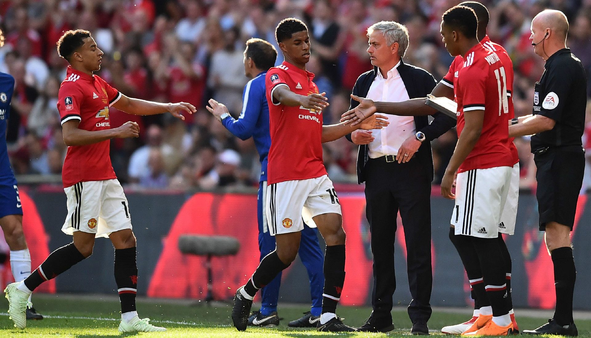 Manchester United players vs Chelsea FA Cup
