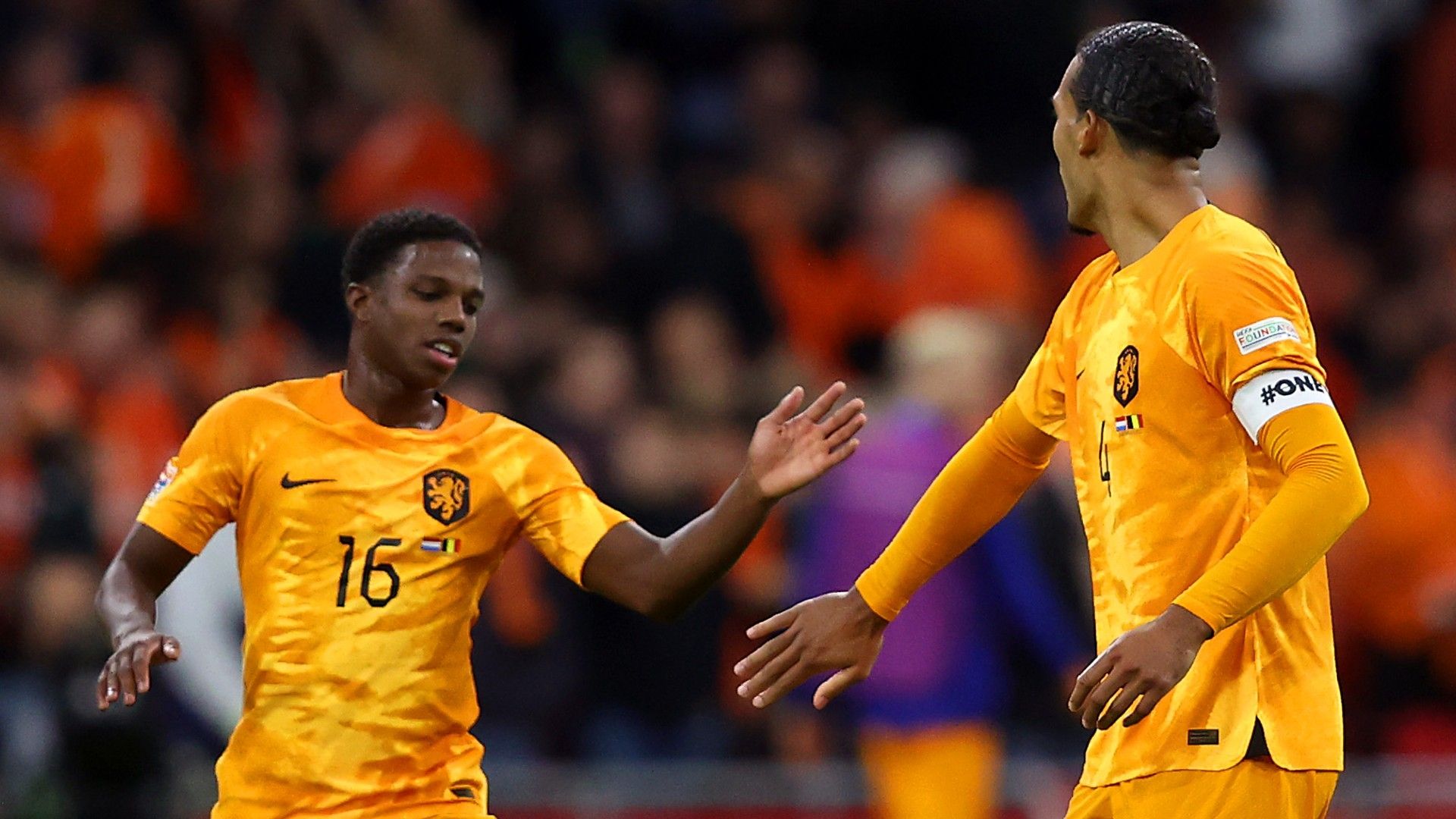 Tyrell Malacia Virgil van Dijk Netherlands 2022