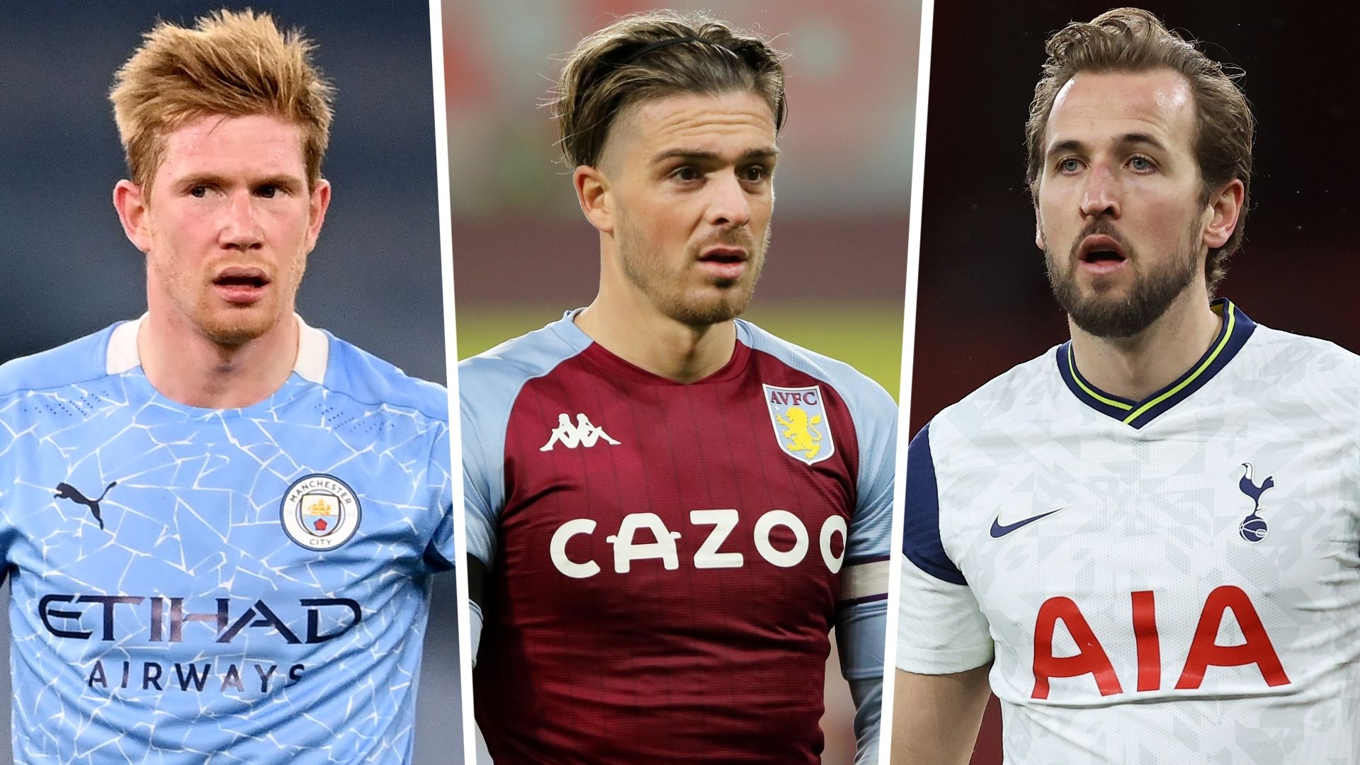 Kevin De Bruyne Jack Grealish Harry Kane