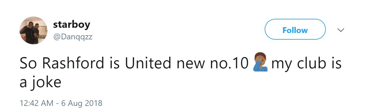 Reaction Rashford 10