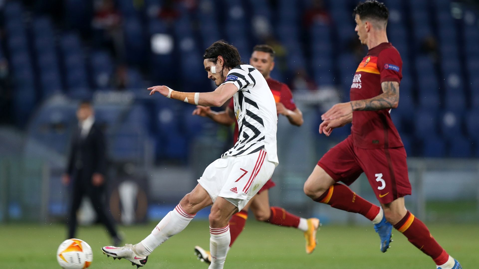 Cavani, Roma vs. Manchester United