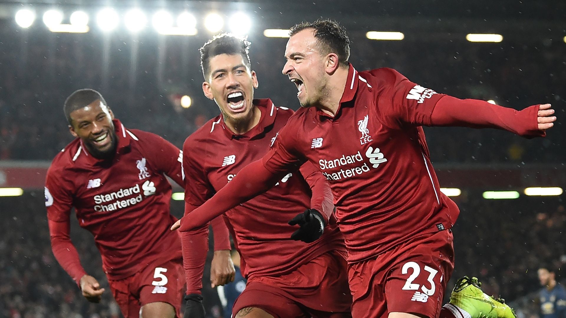 Shaqiri Firmino Wijnaldum Liverpool 16122018