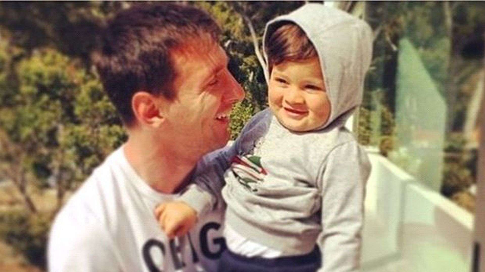 Messi and his son