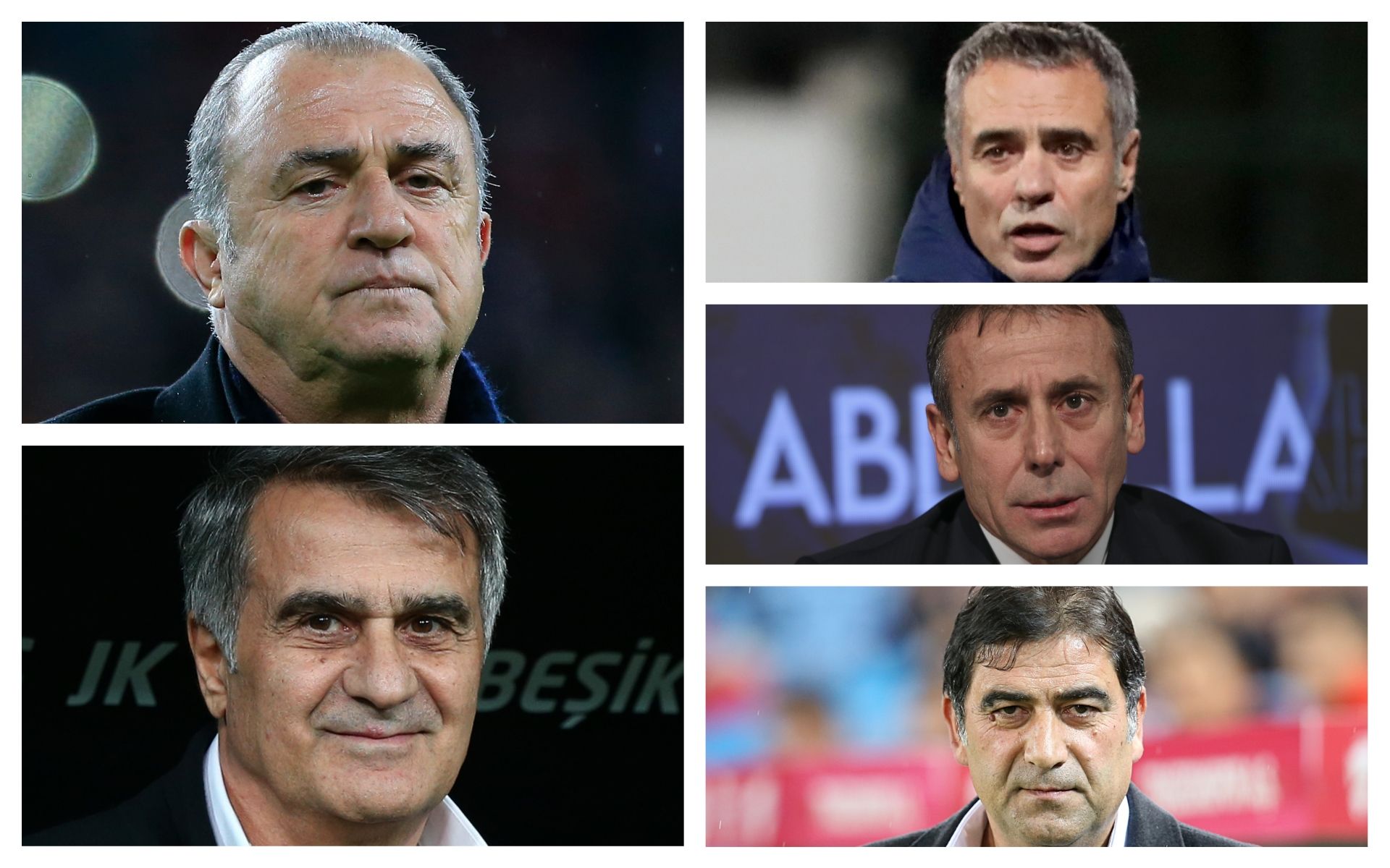 Fatih Terim Senol Gunes Ersun Yanal Abdullah Avci Unal Karaman Collage
