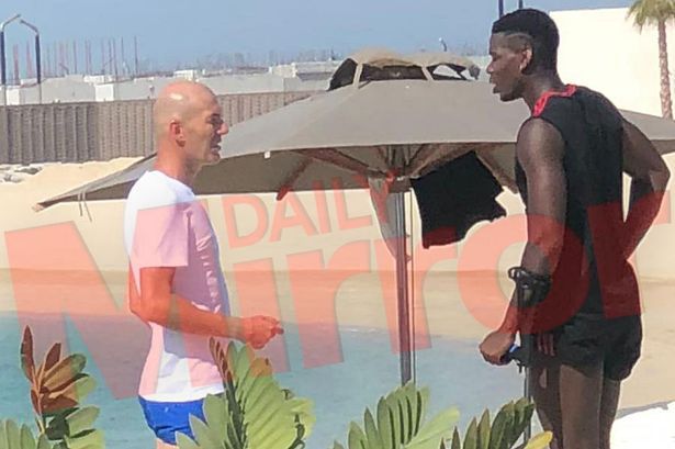 Paul Pogba Zinedine Zidane meeting