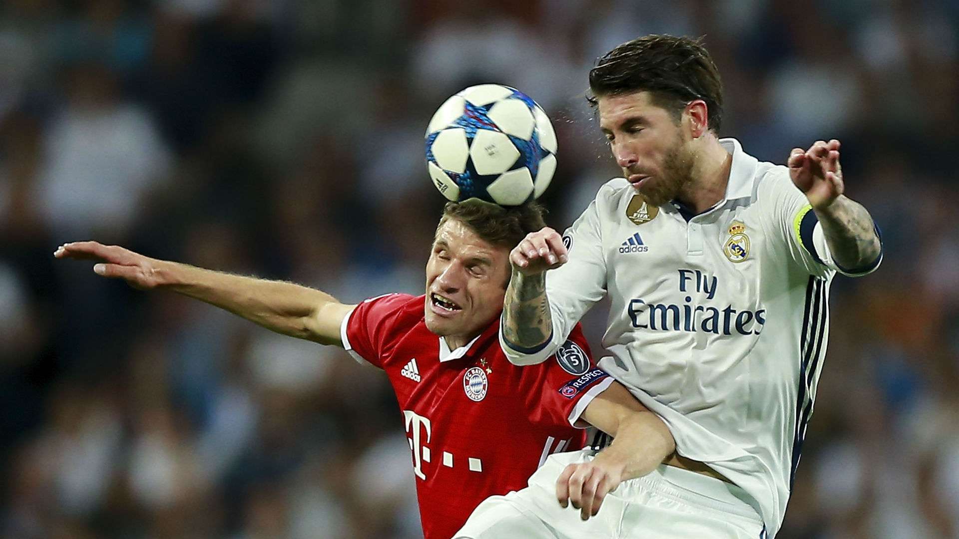 Thomas Muller Sergio Ramos Bayern Munich Real Madrid