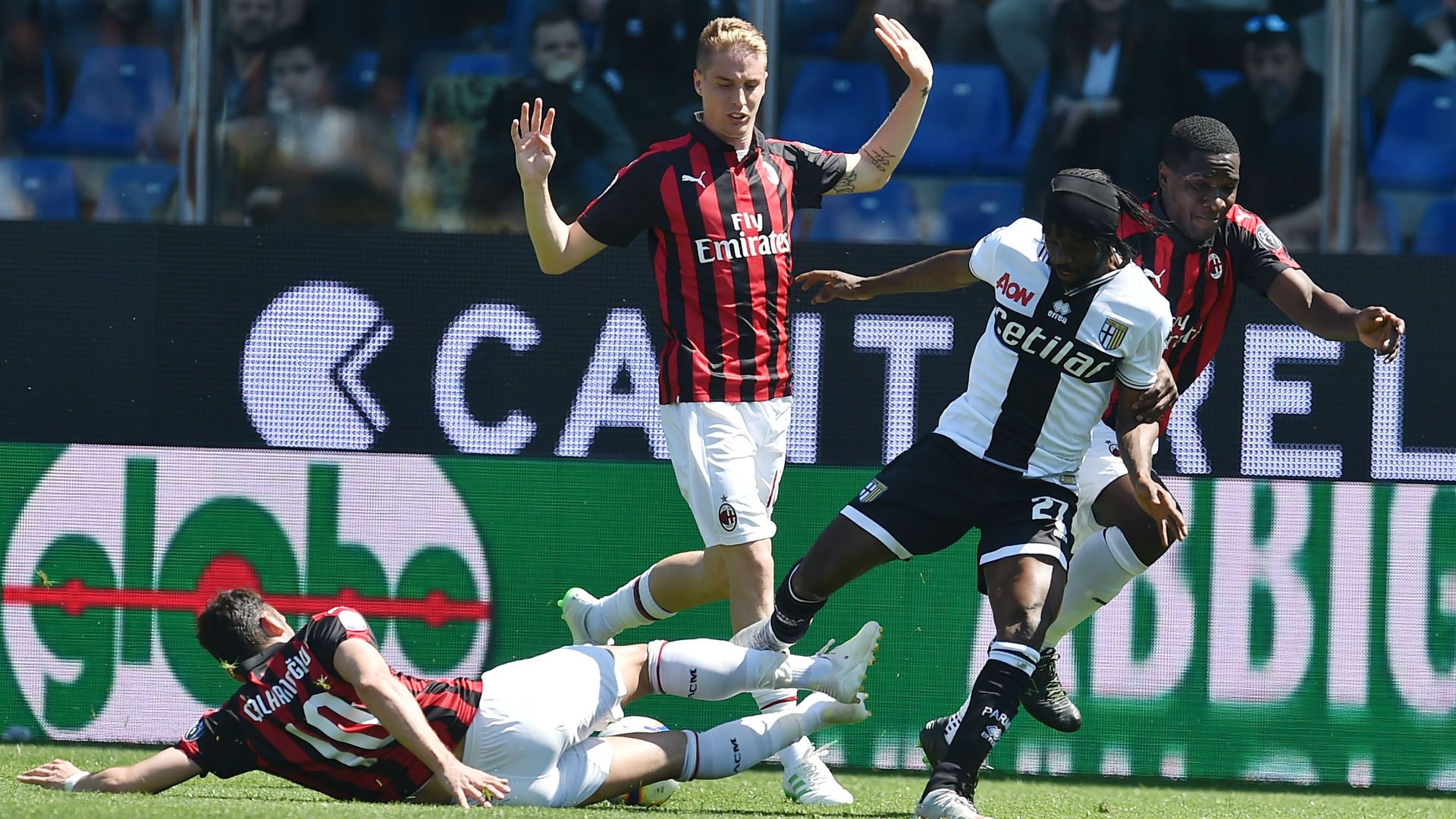 Gervinho Alessio Romagnoli Andrea Conti Parma Milan Serie A