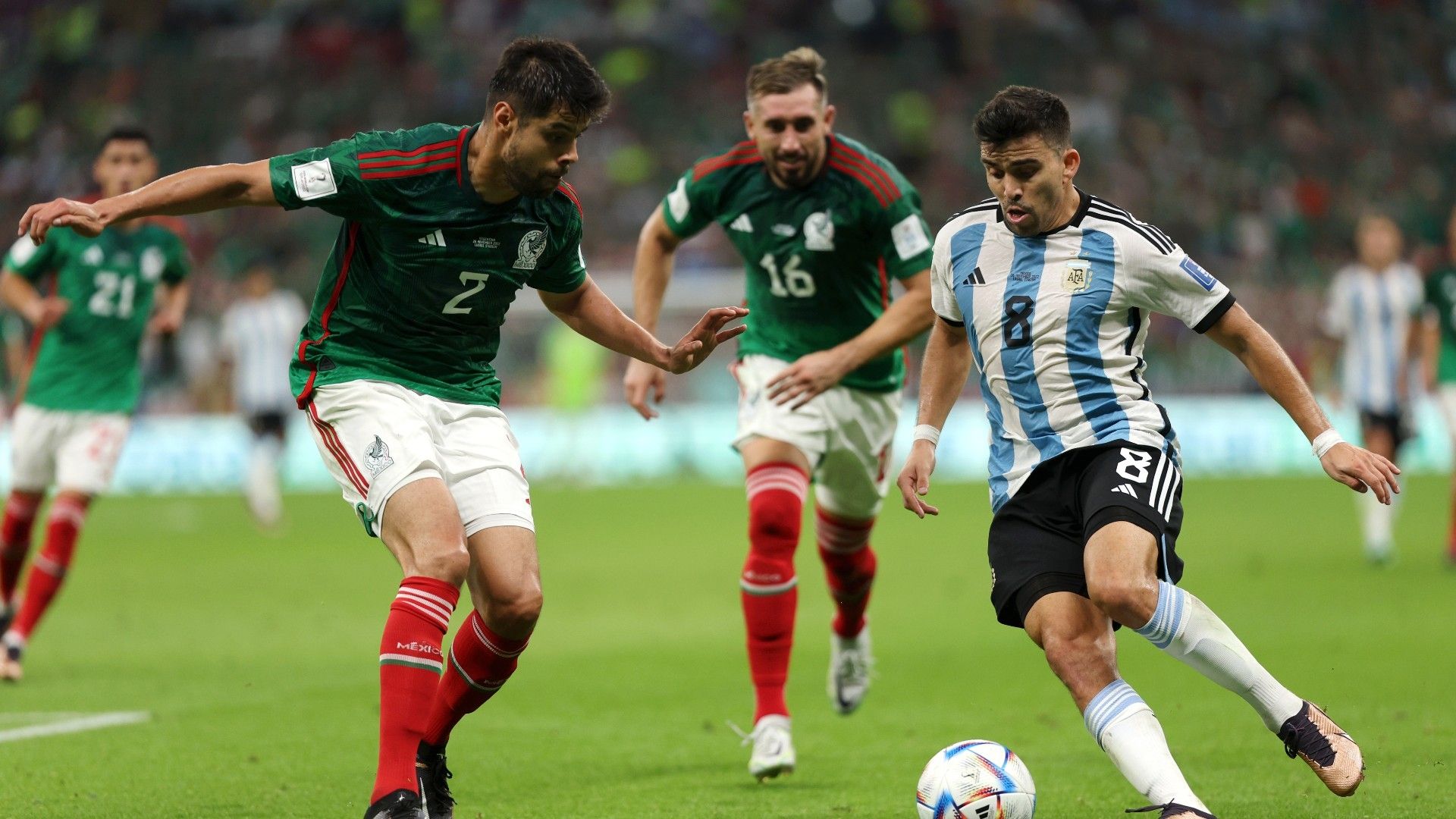 Néstor Araujo Marcos Acuña México Argentina Qatar 2022
