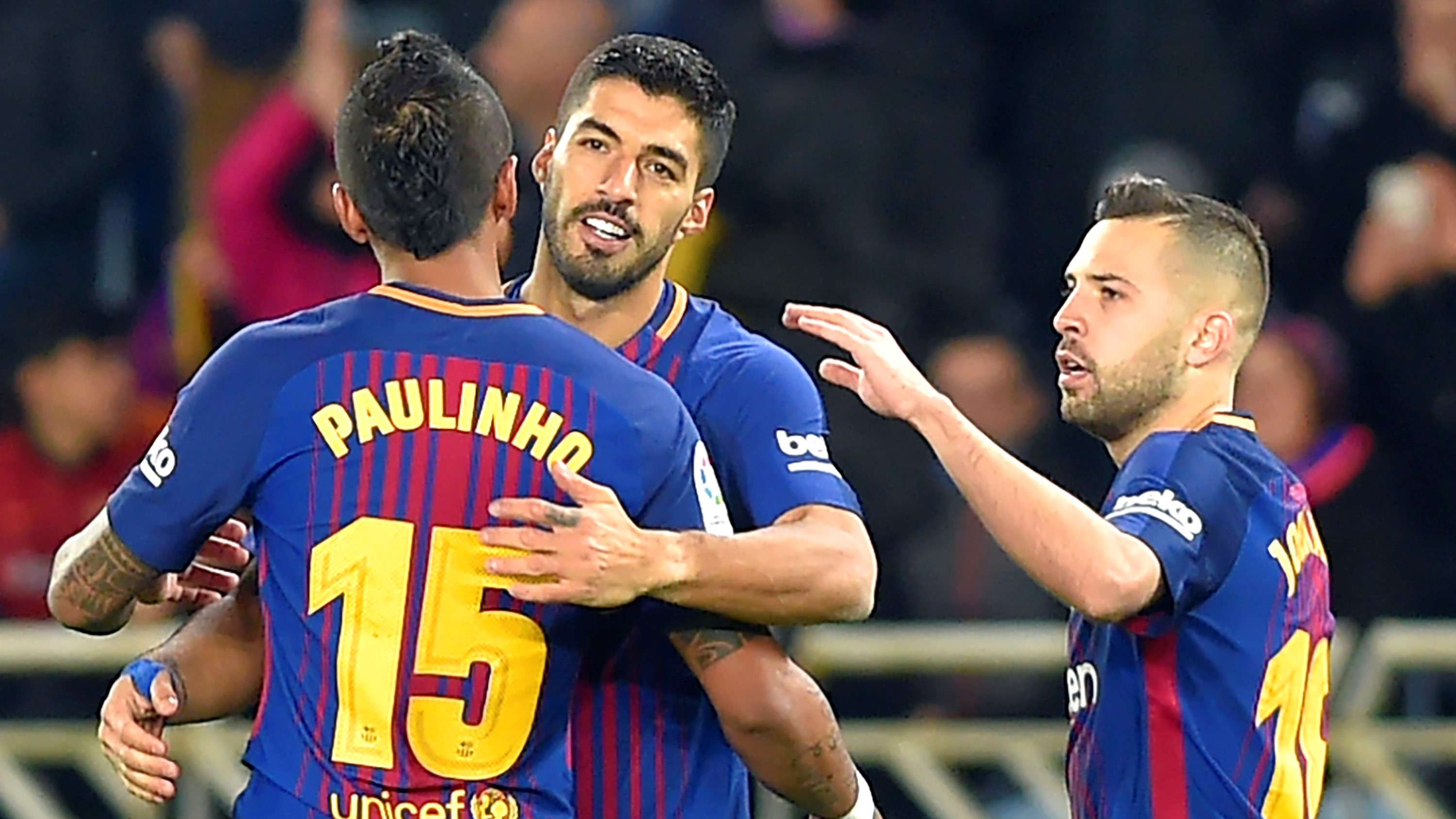 Paulinho Luis Suarez Jordi Alba Real Sociedad Barcelona LaLiga 14012018