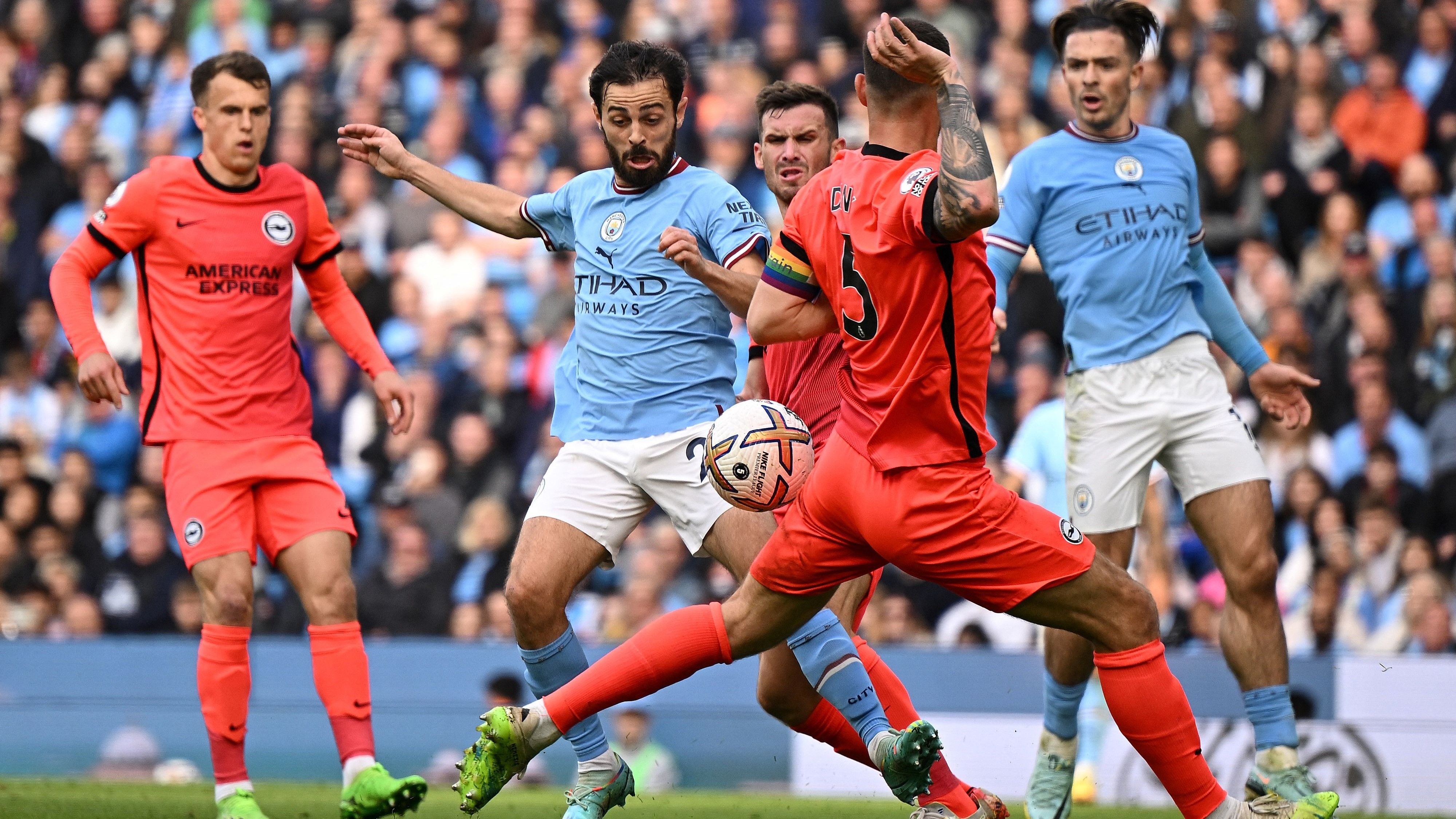 Bernardo Silva Lewis Dunk Manchester City Brighton 2022-23