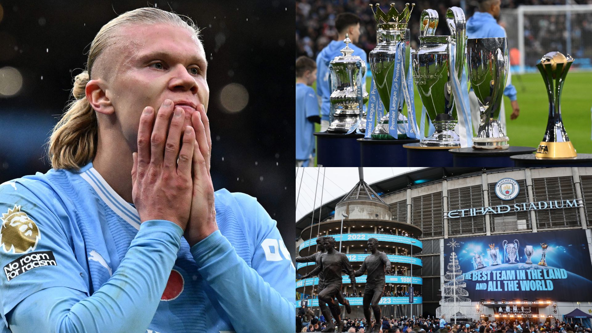 Manchester City FFP Erling Haaland trophies
