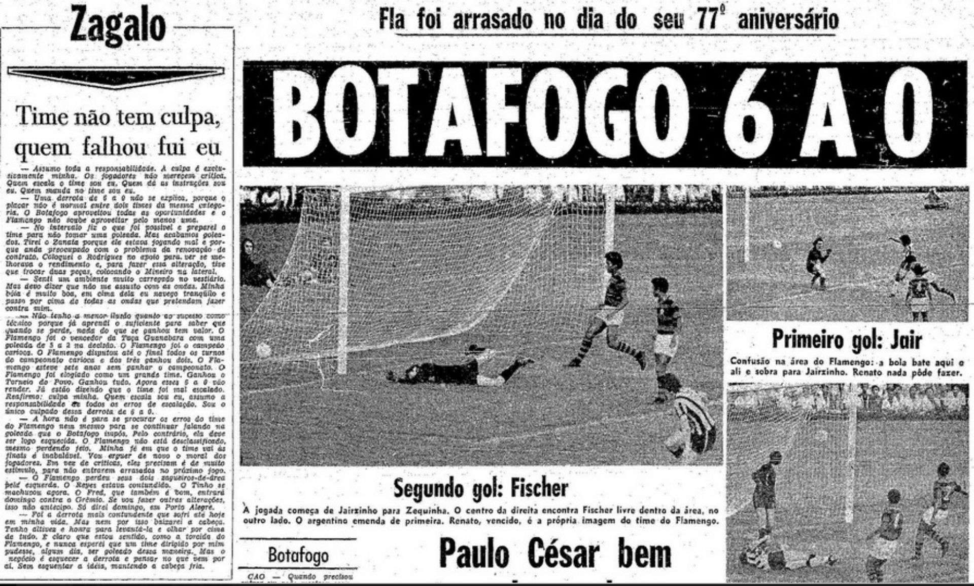 Botafogo 6 a 0 Flamengo