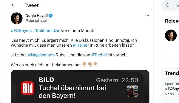 Bayern Nagelsmann reactions