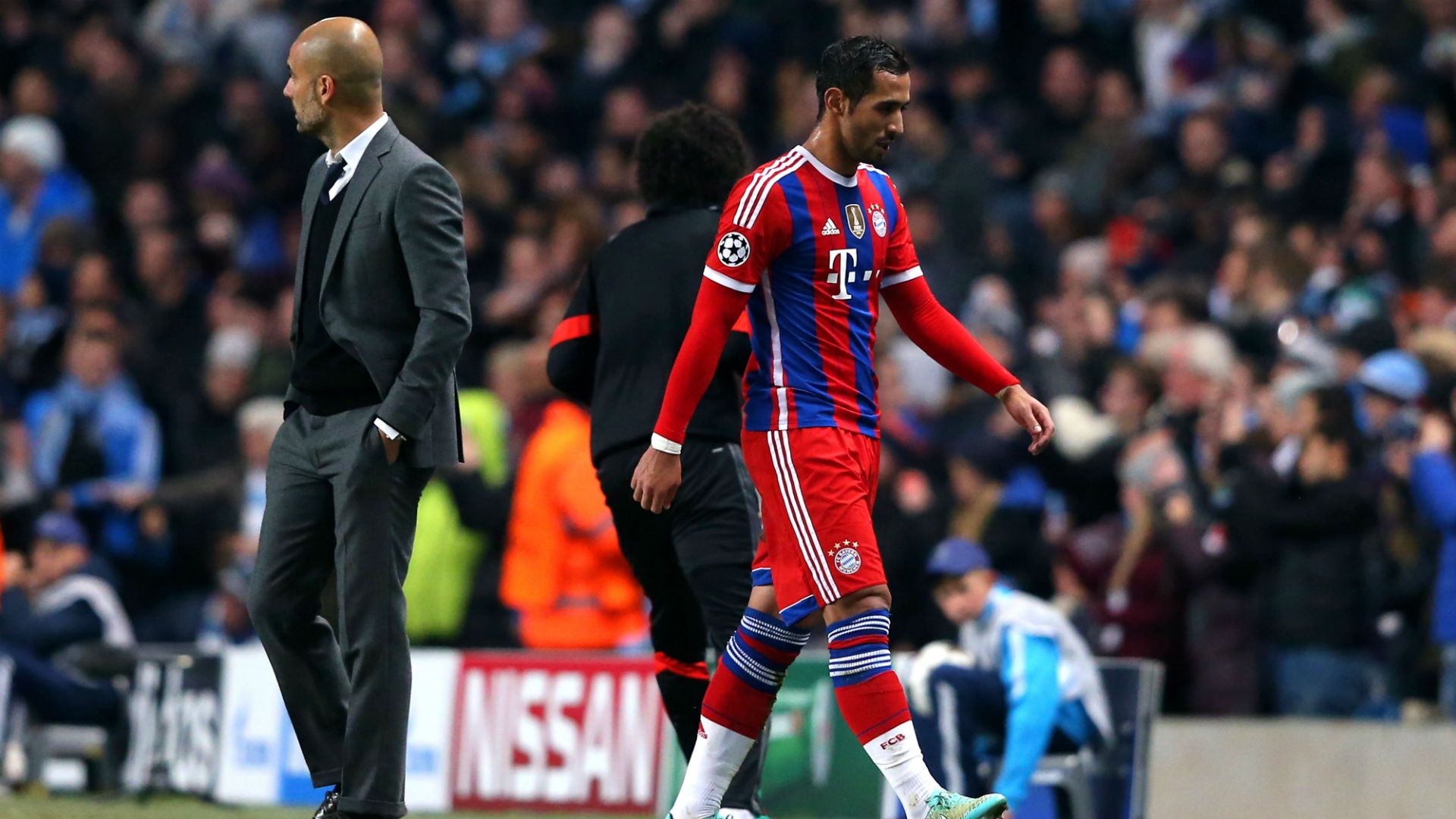 Mehdi Benatia and Pep Guardiola - Bayern Munich 2014