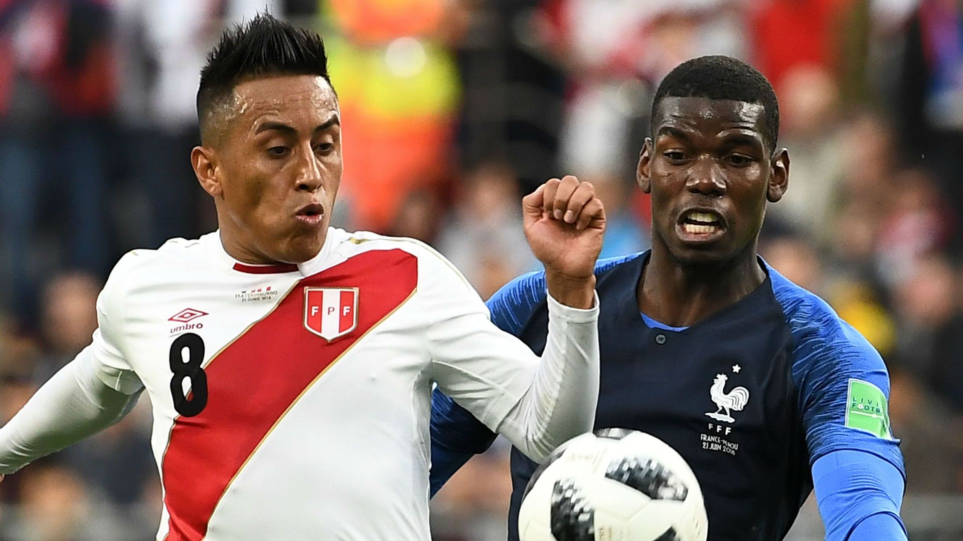 Christian Cueva Paul Pogba Peru France World Cup