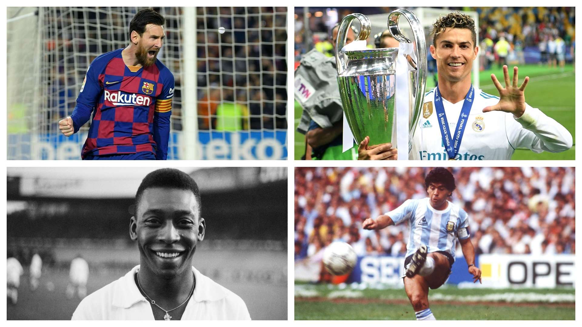 Messi Ronaldo Pele Maradona