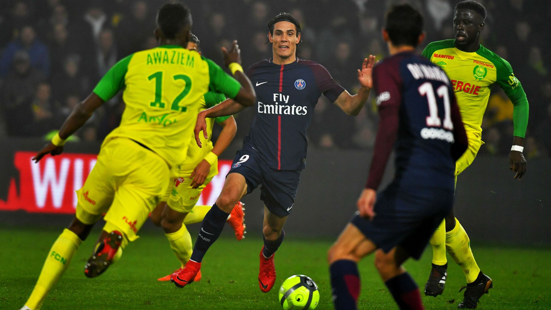 Edinson Cavani Nantes PSG Ligue 1 14012018