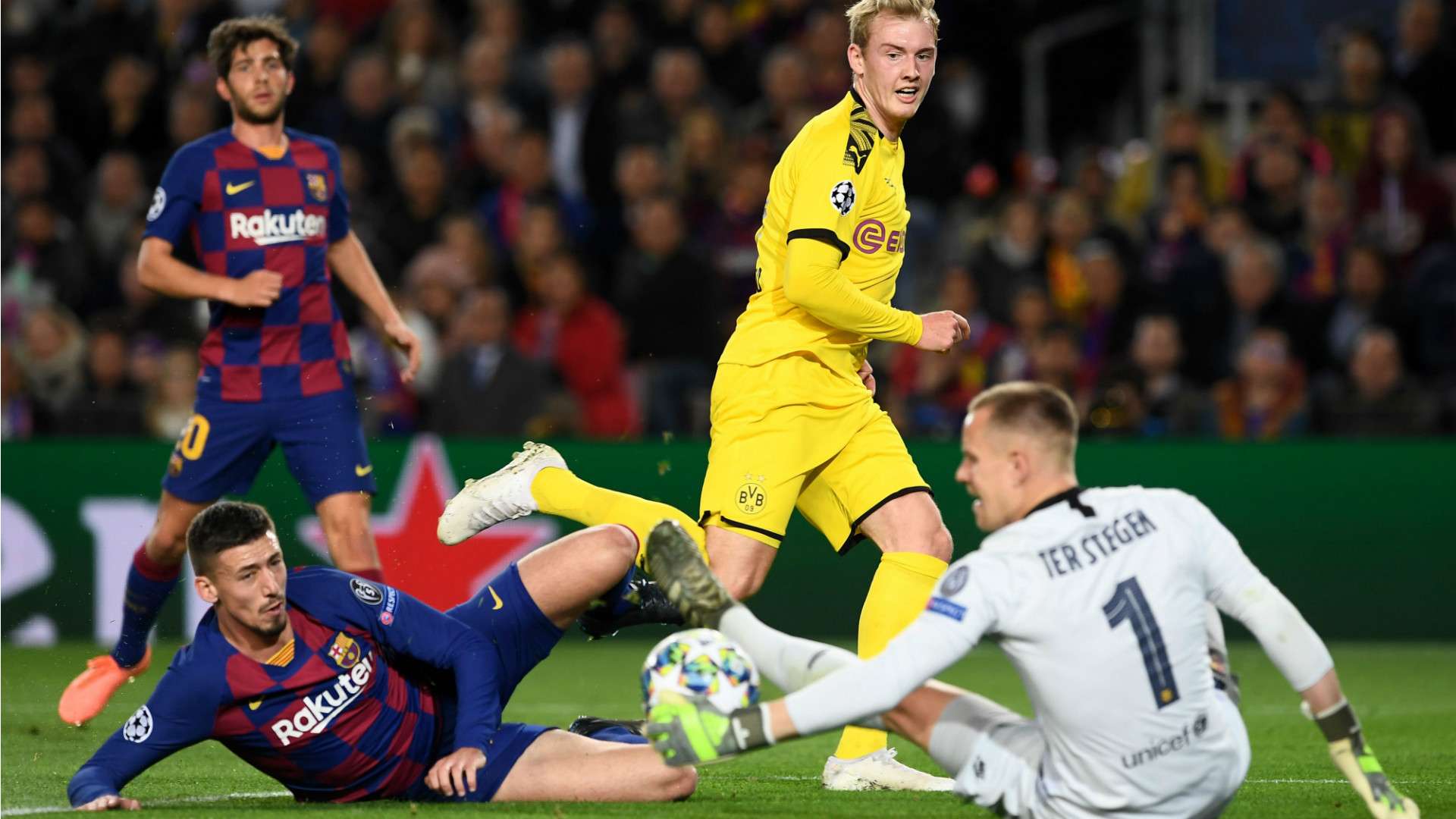 Clement Lenglet Marc Andre ter Stegen FC Barcelona Borussia Dortmund Champions League 2019
