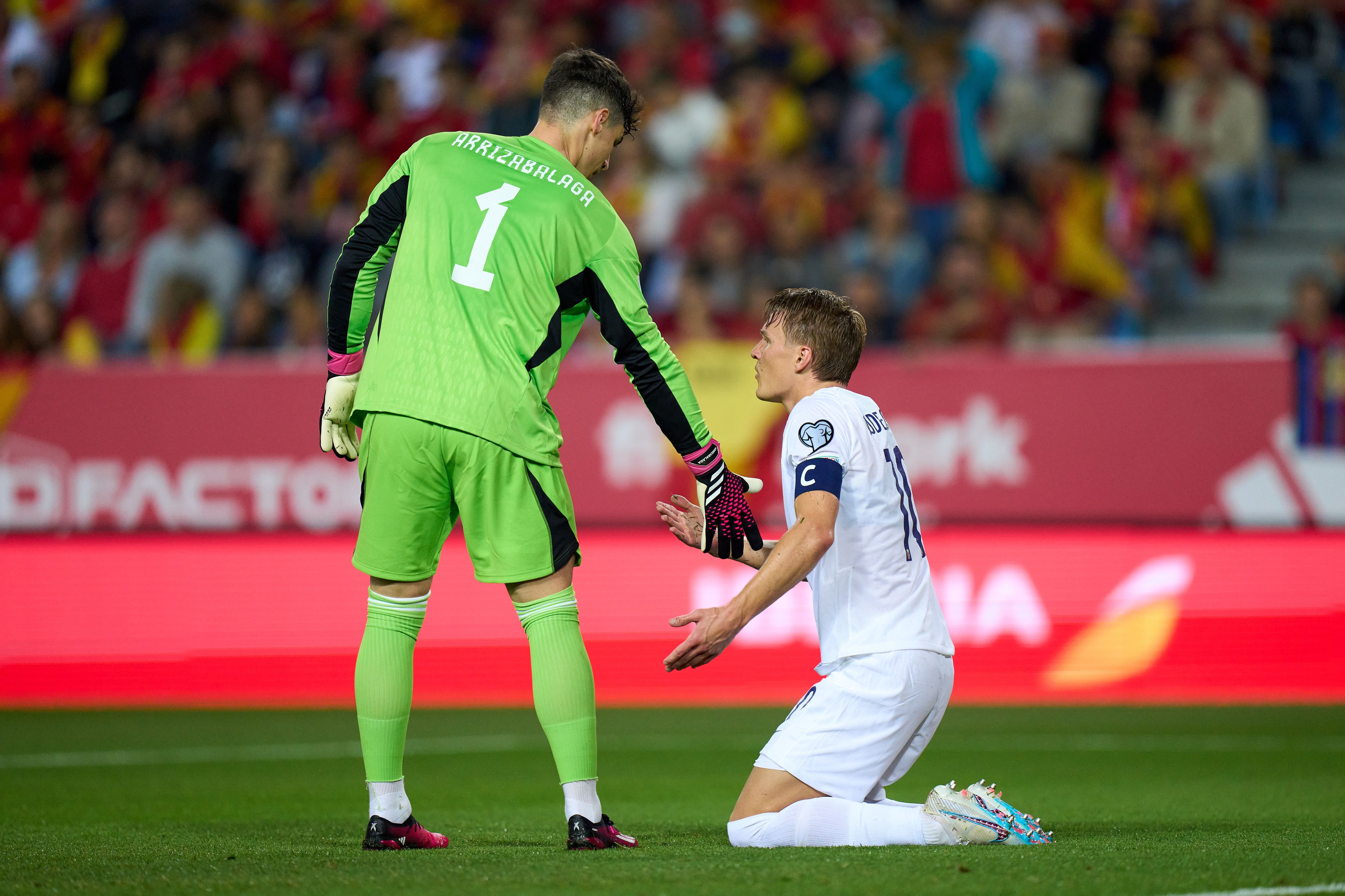 Kepa Arrizabalaga Martin Odegaard Spain Norwegia