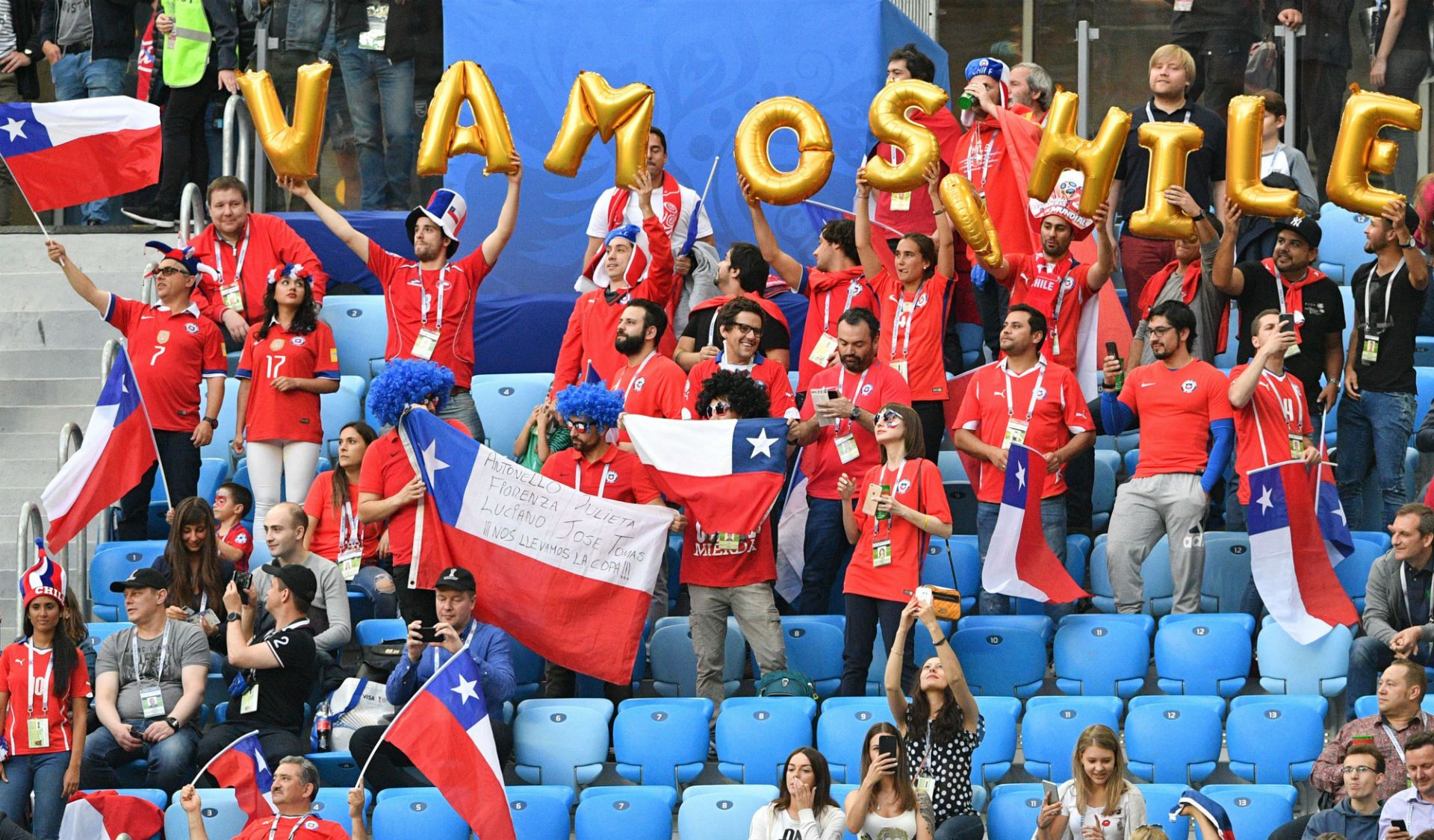 Болельщики Чили на Кубке конфедераций-2017