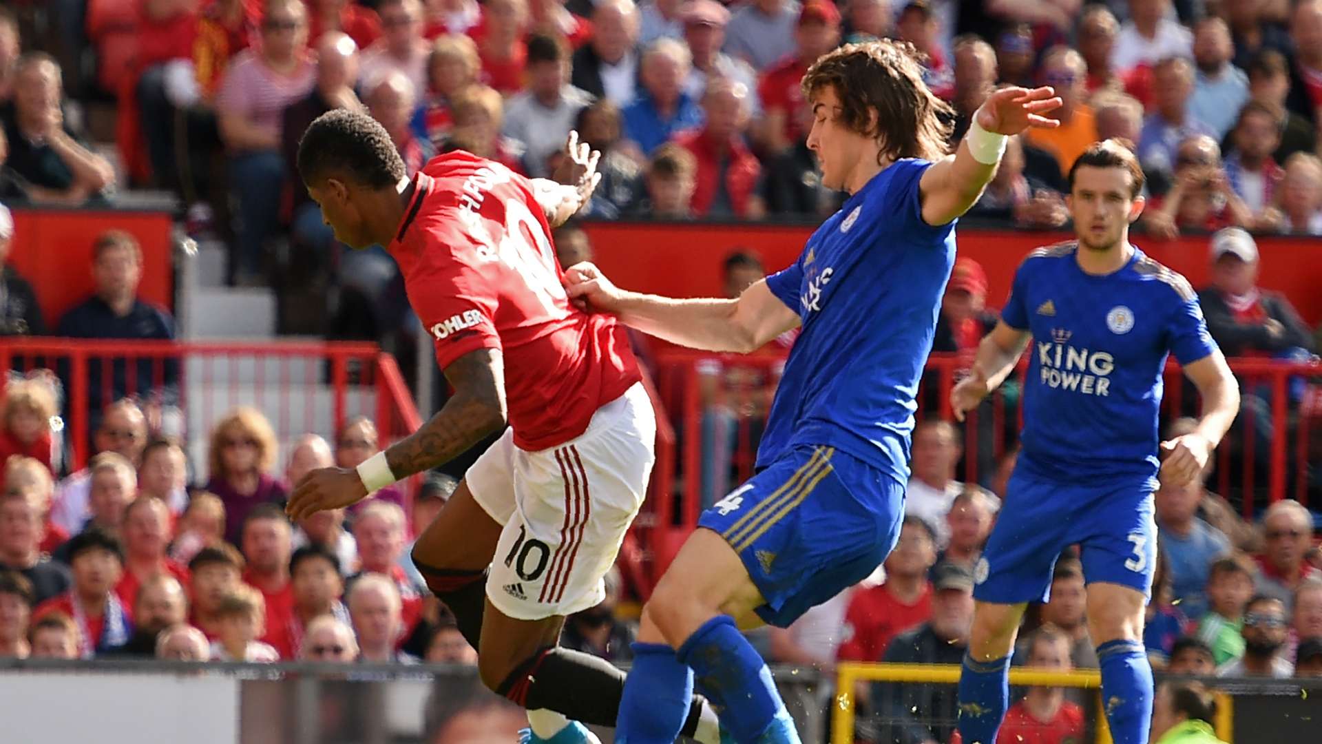 Marcus Rashford Caglar Soyuncu Manchester United Leicester City 09142019
