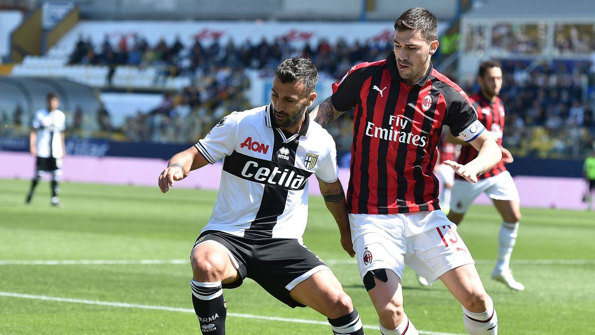 Fabio Ceravolo Alessio Romagnoli Parma Milan Serie A