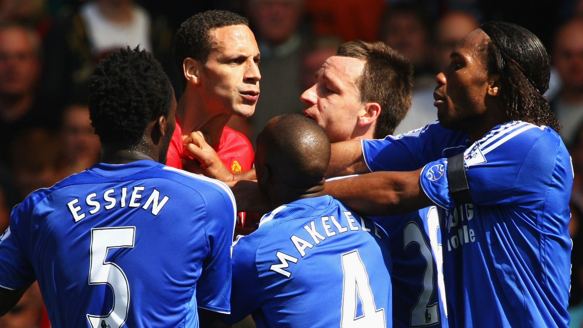 Rio Ferdinand Manchester United Didier Drogba Chelsea 2008