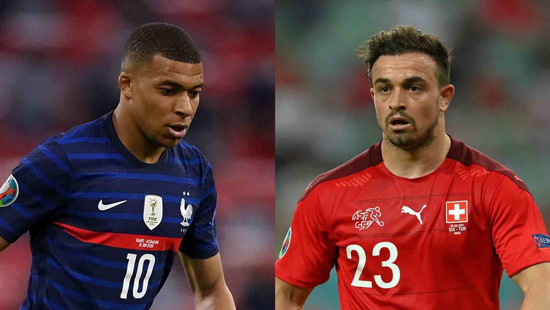 Kylian Mbappe France Xherdan Shaqiri Switzerland