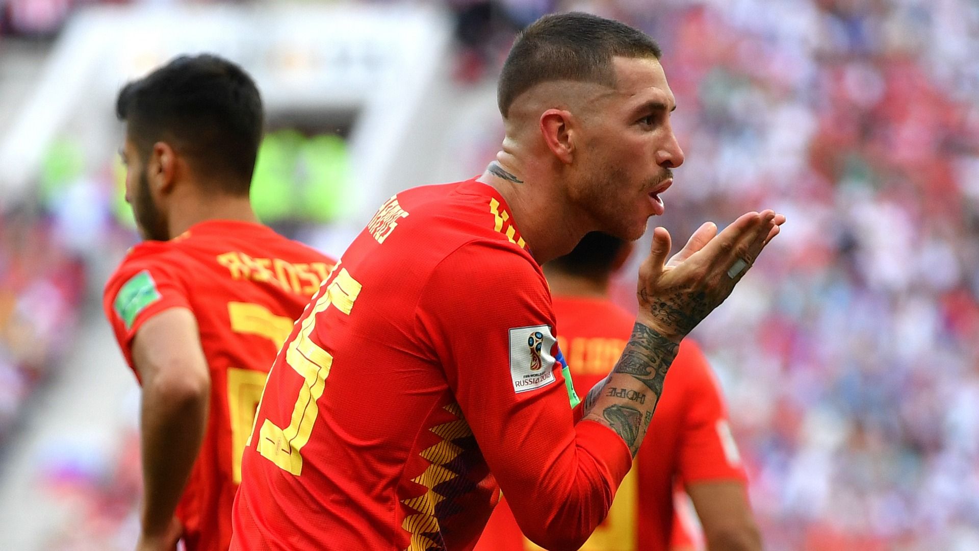 Sergio Ramos Spain v Russia