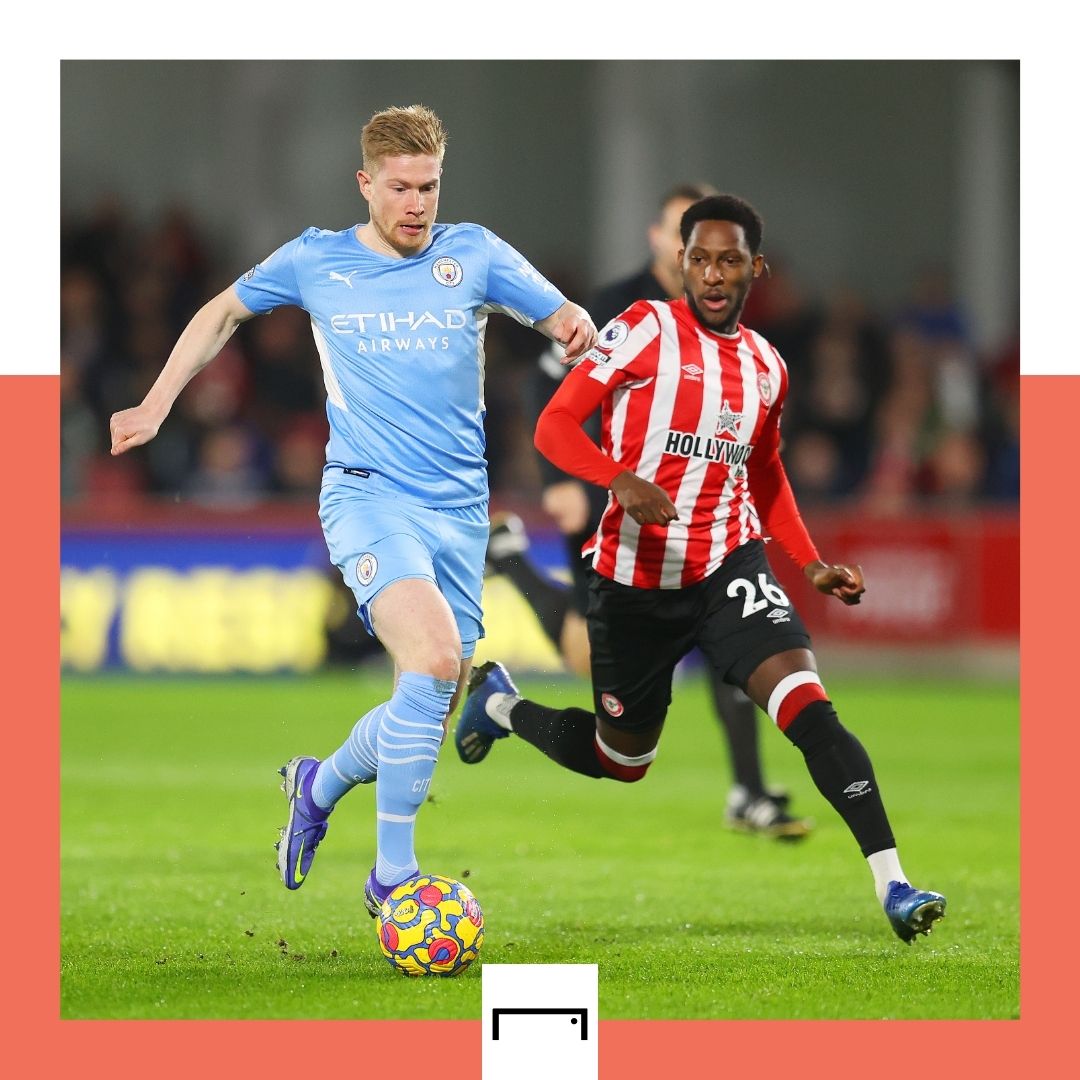 Kevin De Bruyne Manchester City Brentford Premier League 2021-22 GFX