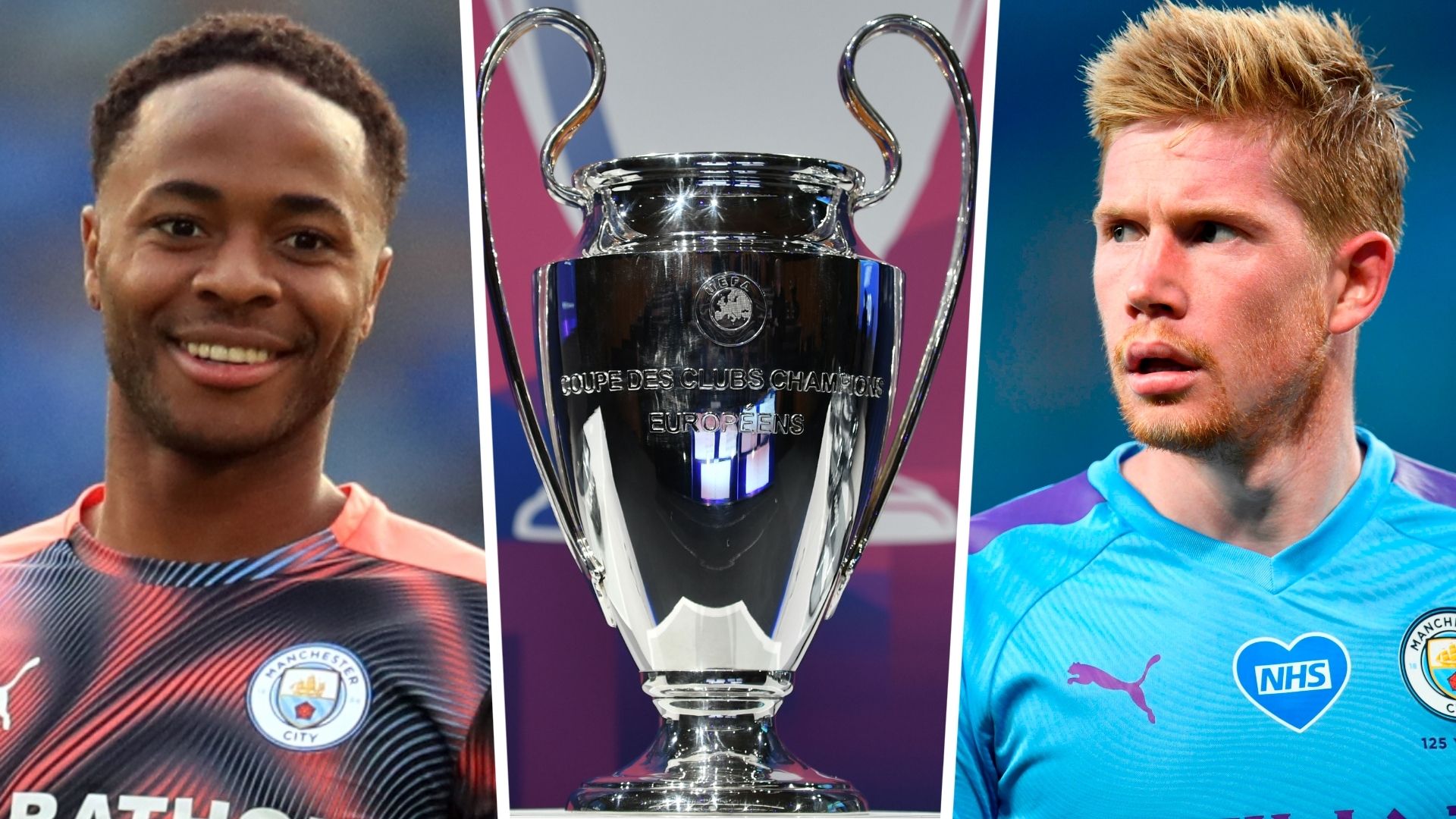 Raheem Sterling UCL trophy Kevin De Bruyne