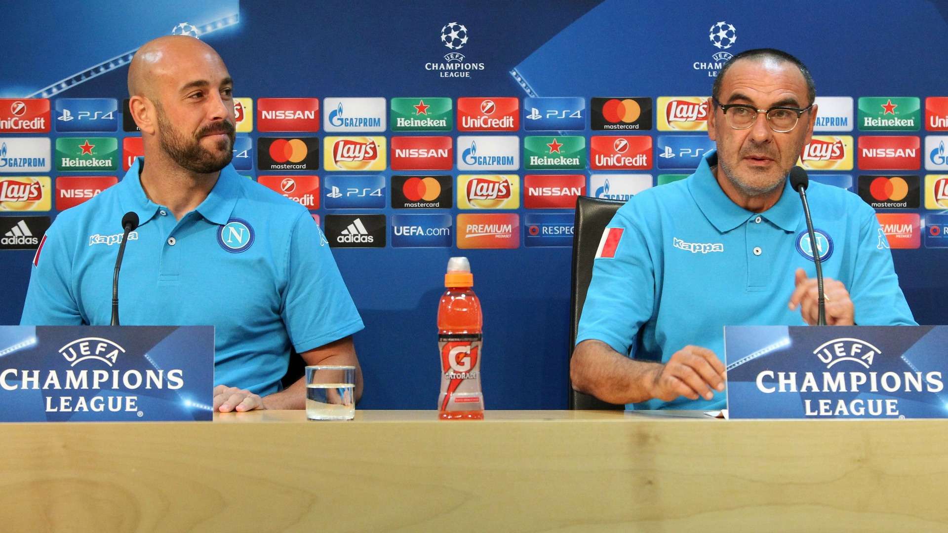 Pepe Reina Maurizio Sarri Napoli