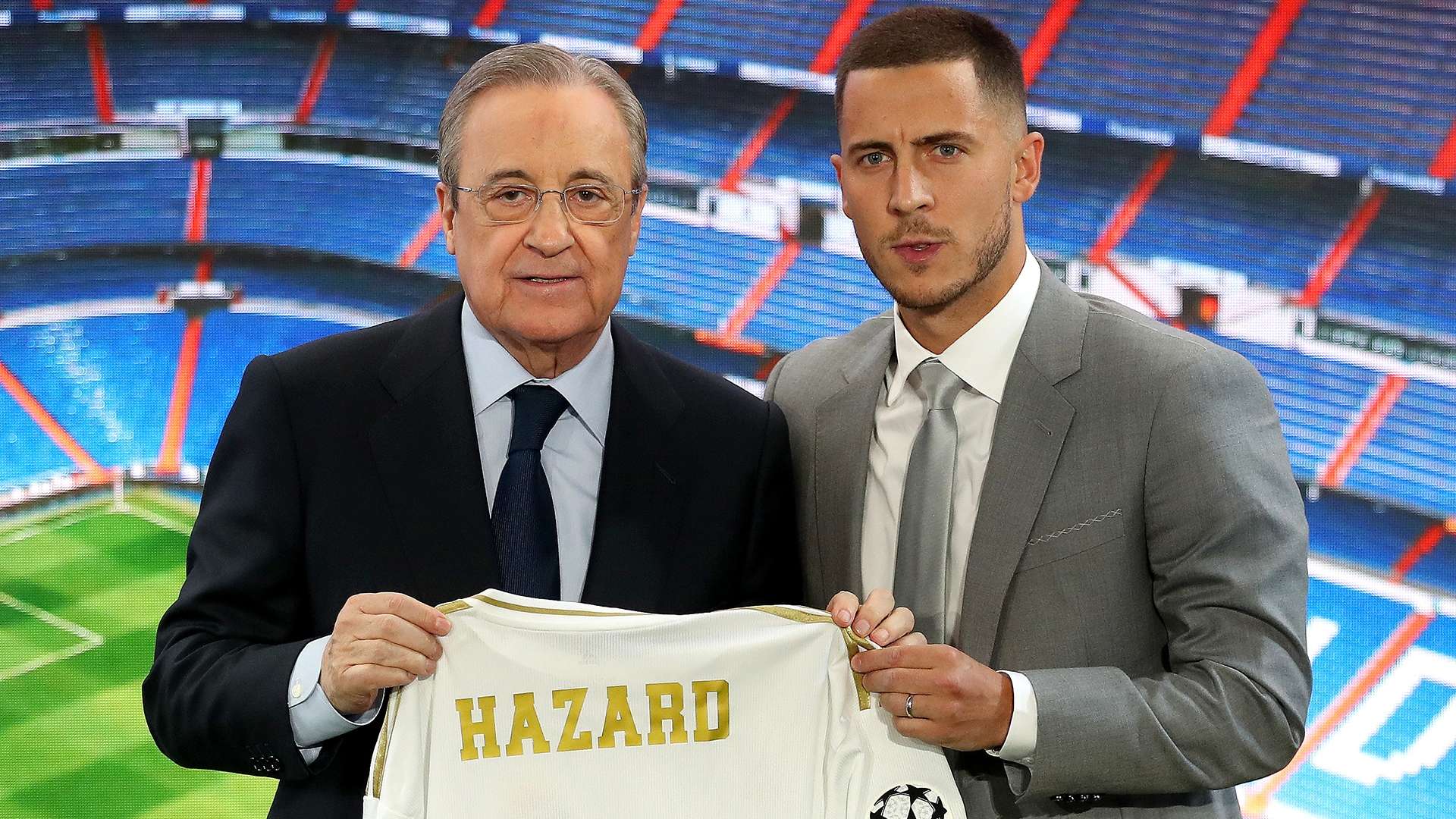 Florentino Perez Eden Hazard Real Madrid 2019