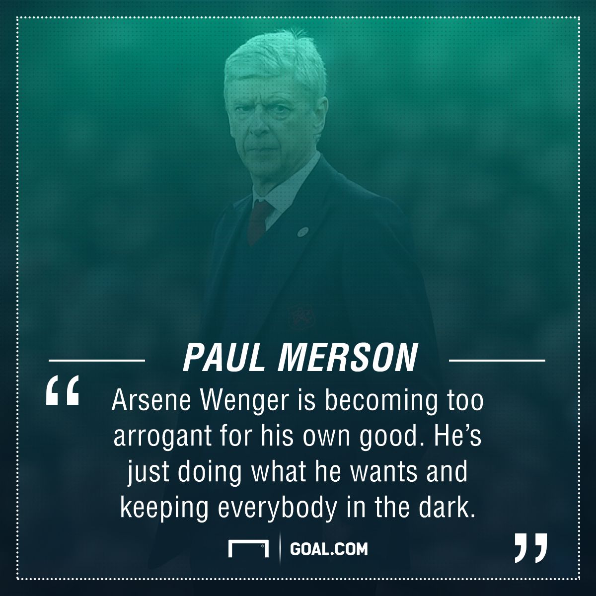 Paul Merson Arsene Wenger