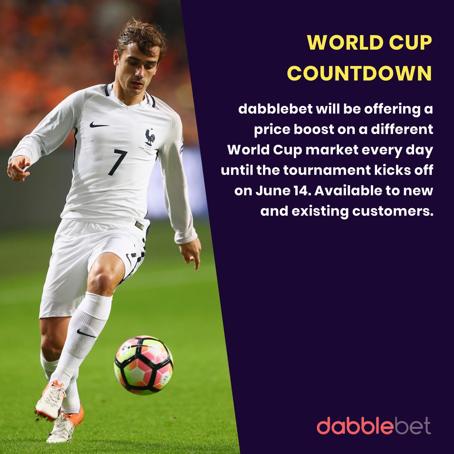 World Cup Countdown at dabblebet