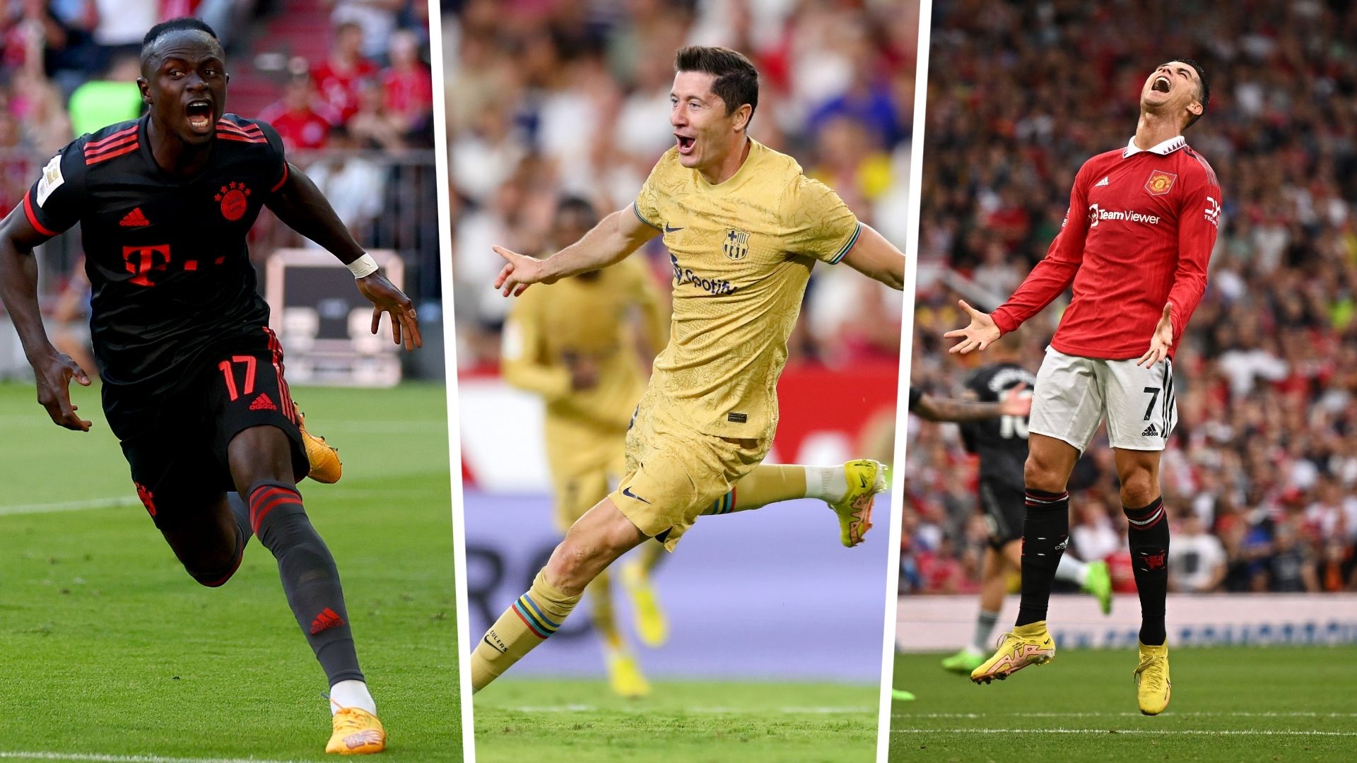 Sadio Mane, Robert Lewandowski, Cristiano Ronaldo GFX