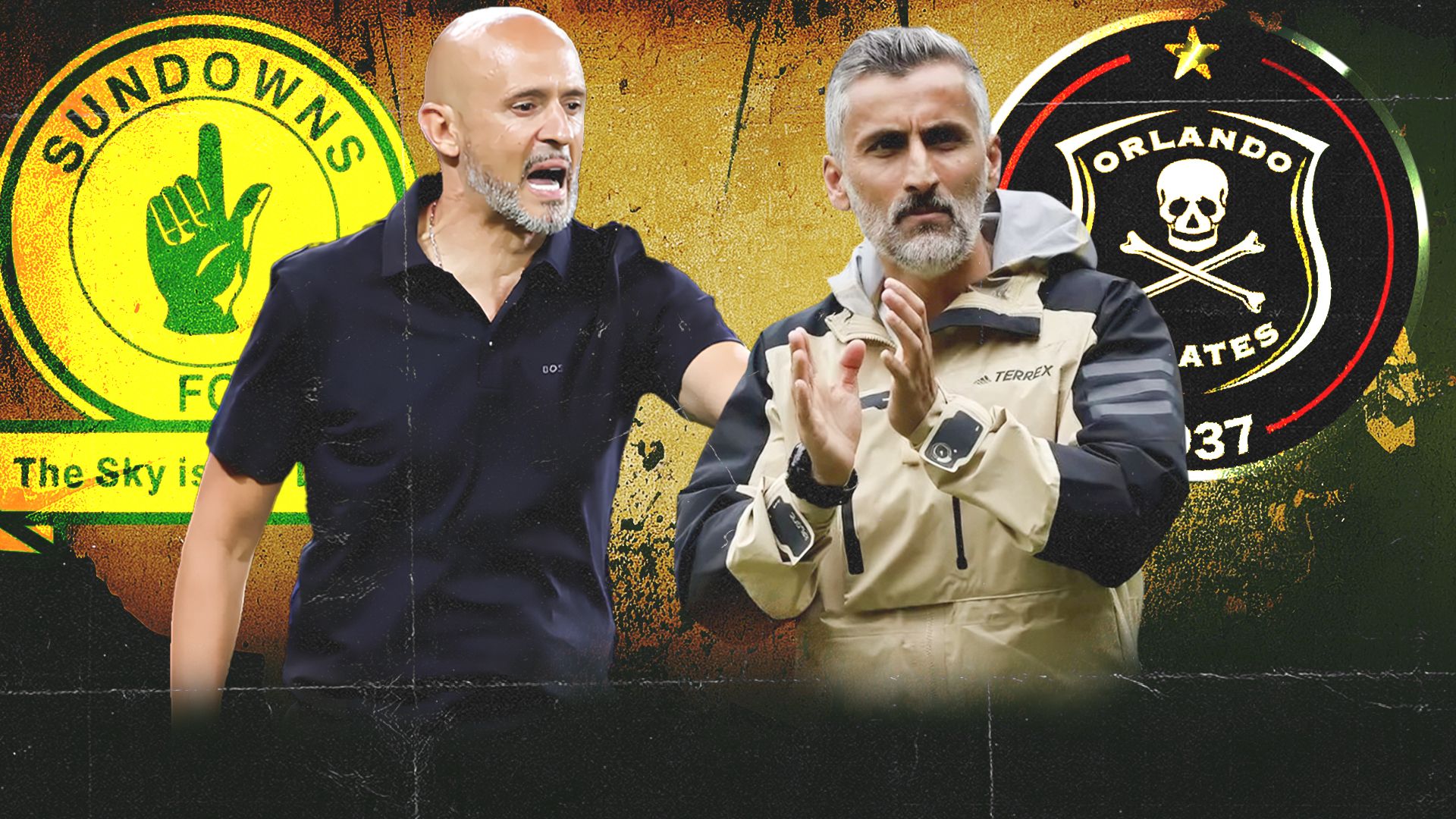 Miguel Cardoso of Mamelodi Sundowns and Jose Riveiro of Orlando Pirates 16-9