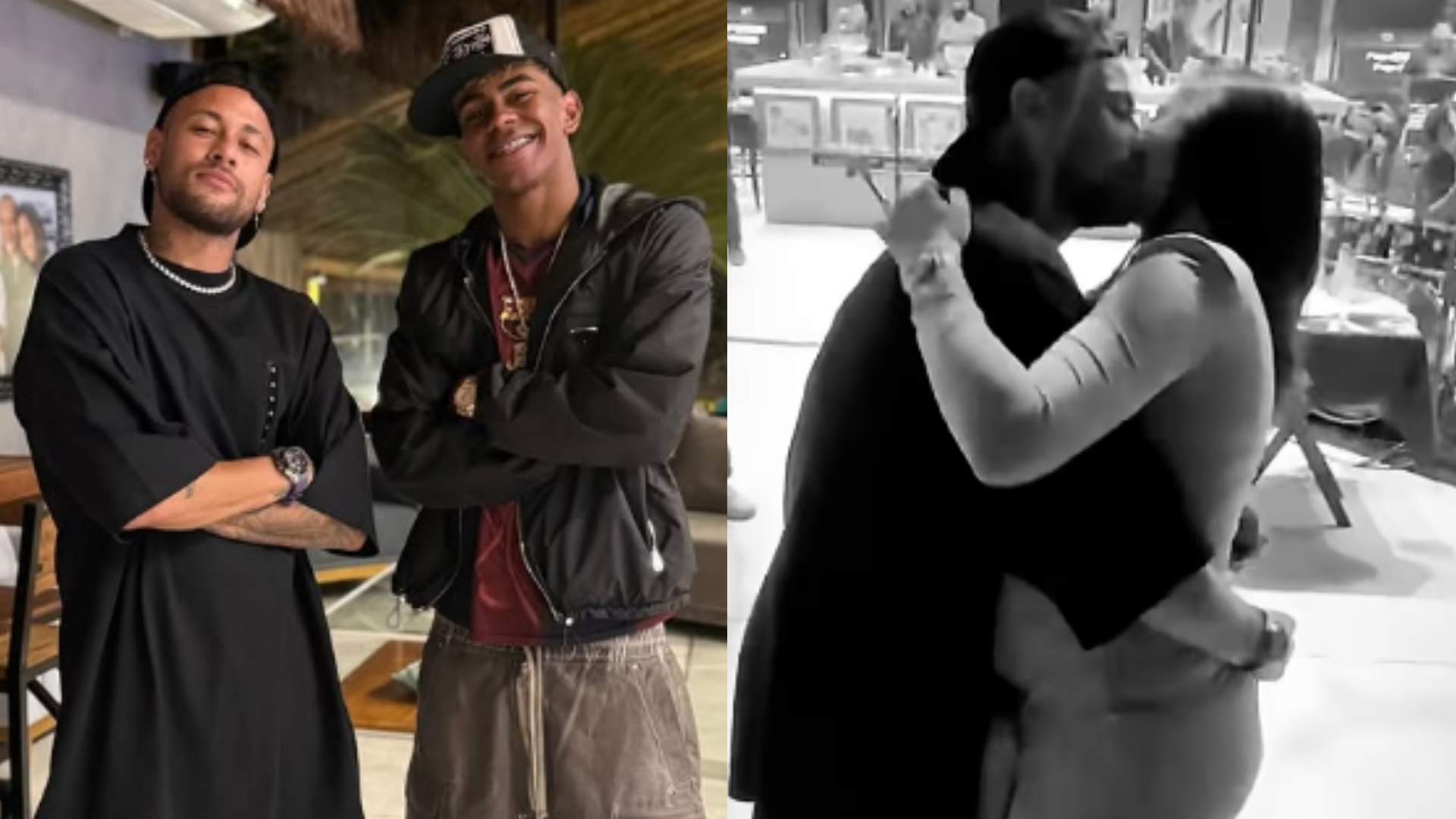 Neymar reunites with pregnant girlfriend Bruna Biancardi for a kiss & romantic slow dance after welcoming Barcelona wonderkid Lamine Yamal to Brazil for summer holiday | Goal.com UK