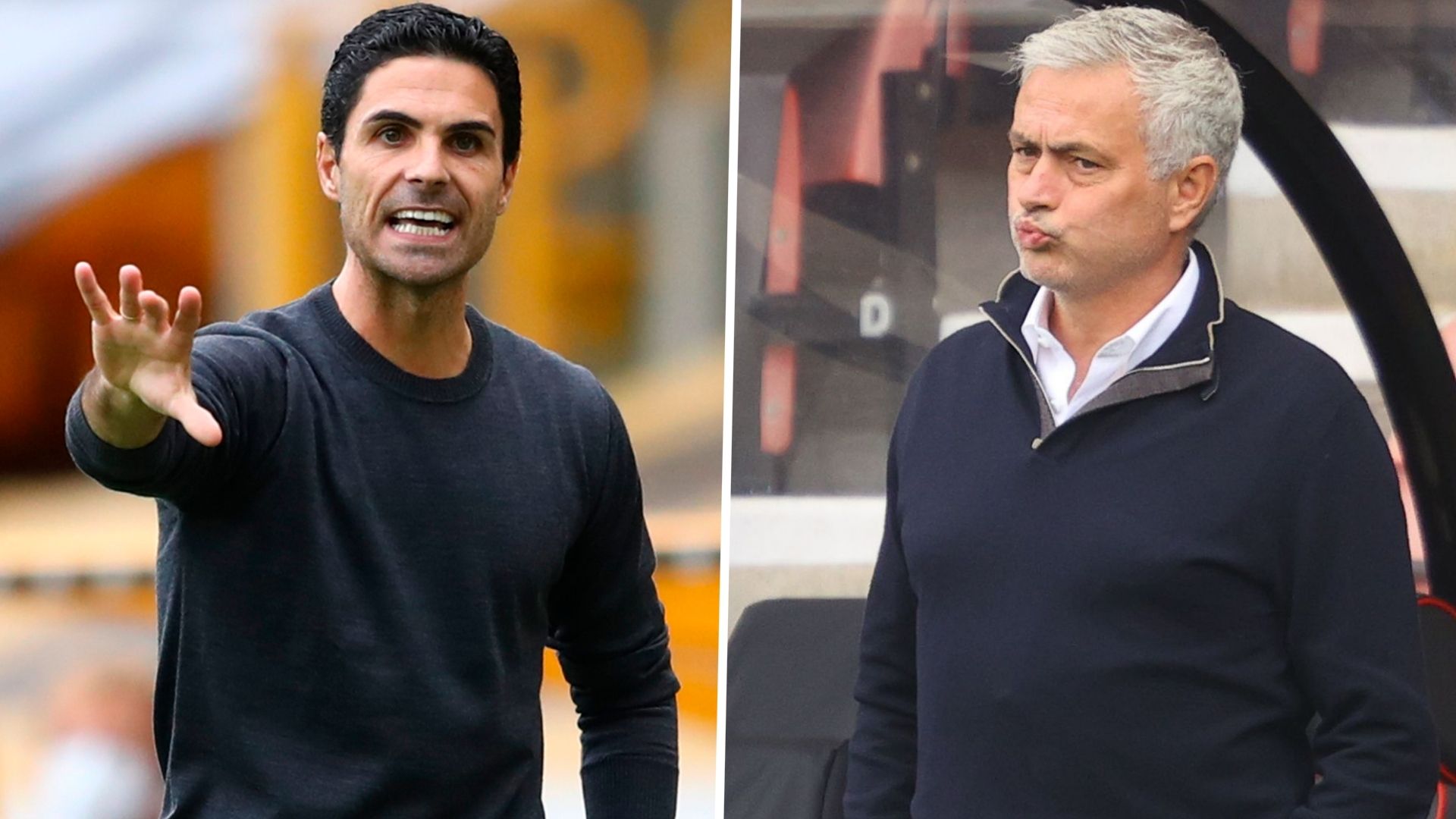 Mikel Arteta Jose Mourinho Arsenal Tottenham GFX