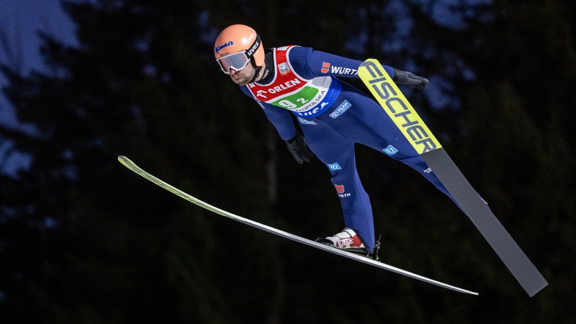  Pius Paschke of Germany soars though the air 