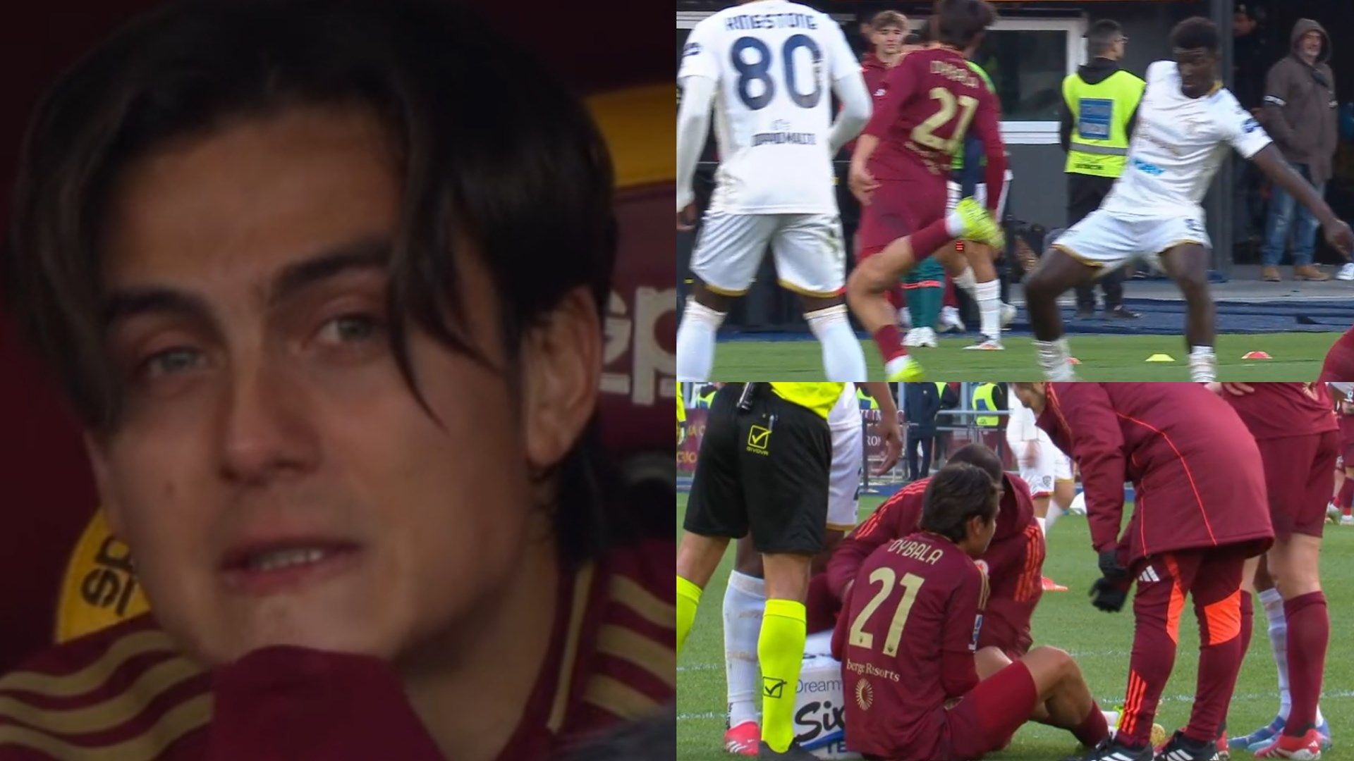 Paulo Dybala injury Roma Cagliari 16032025