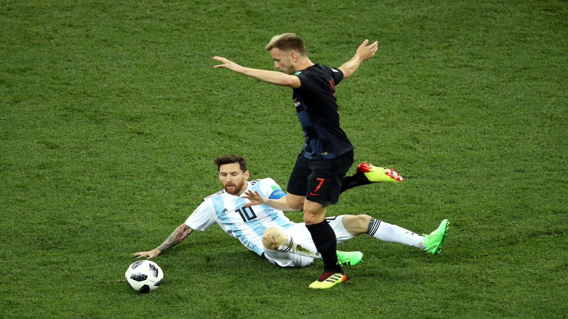 croatia argentina - ivan rakitic lionel messi - world cup - 21062018