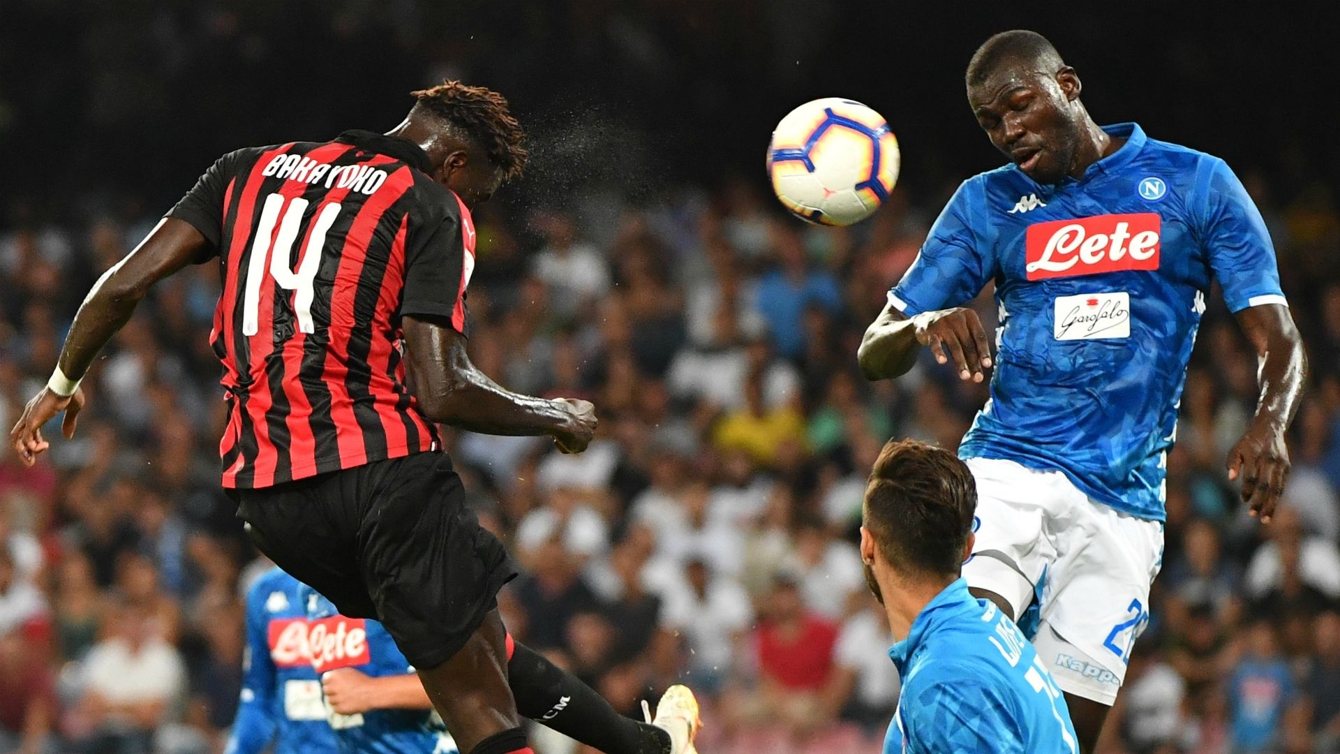 Tiemoue Bakayoko Kalidou Koulibaly Napoli Milan Serie A 08252018