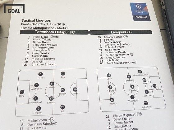 토트넘 리버풀 라인업