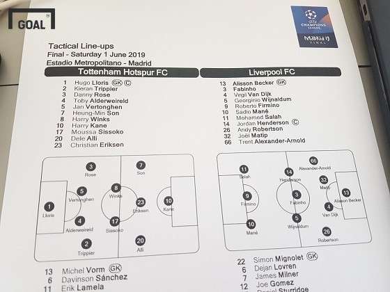 토트넘 리버풀 라인업