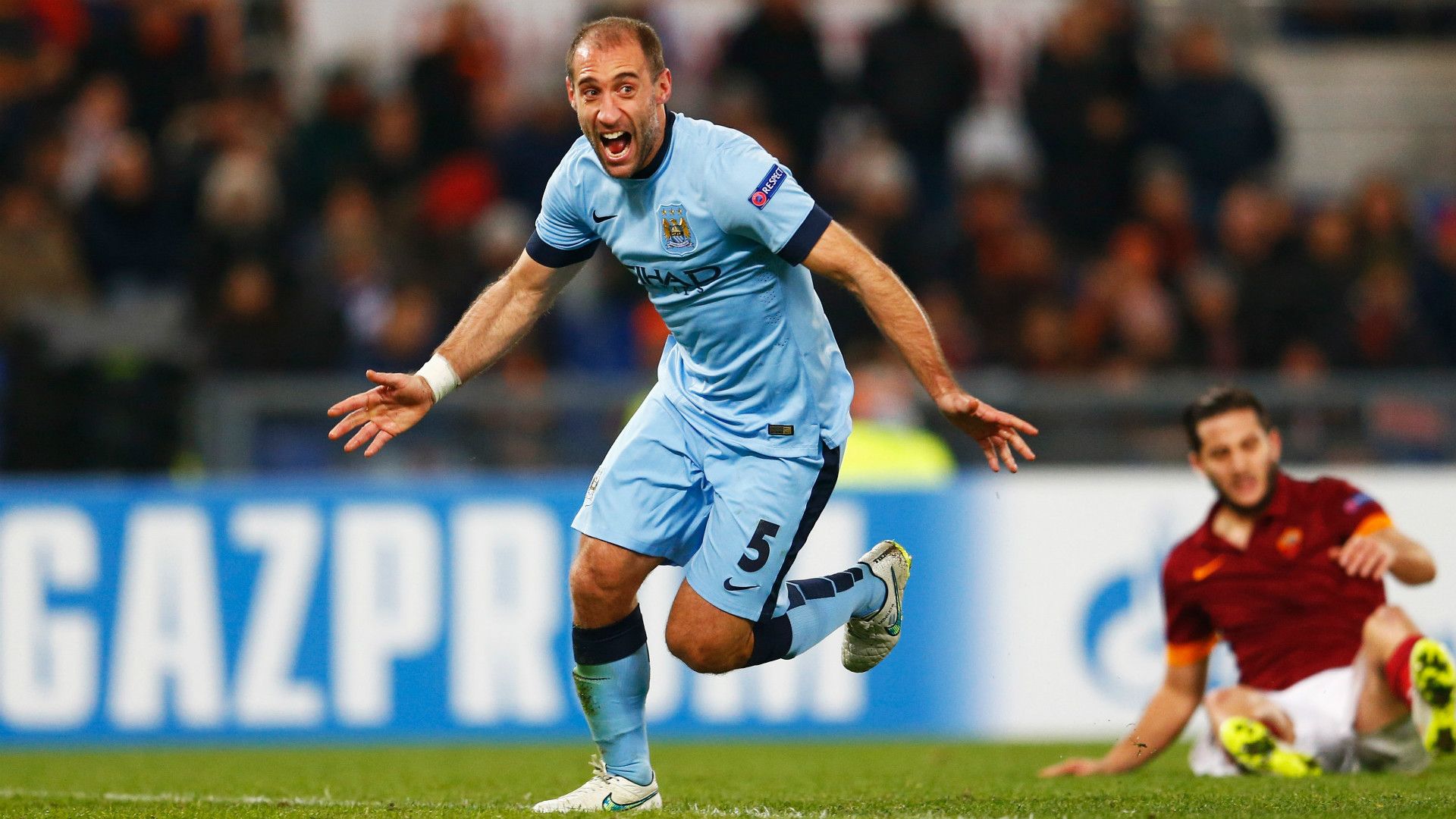 Pablo Zabaleta Roma v Manchester City UCL 12102014