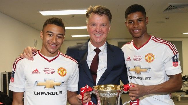Jesse Lingard Louis van Gaal Marcus Rashford