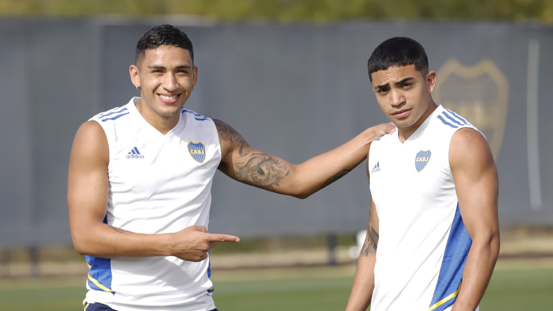 ezequiel fernandez luca langoni boca entrenamiento 2023